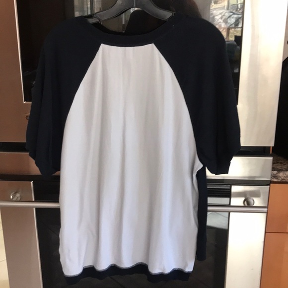 NWOT moth XS navy pale gray top - Picture 3 of 6